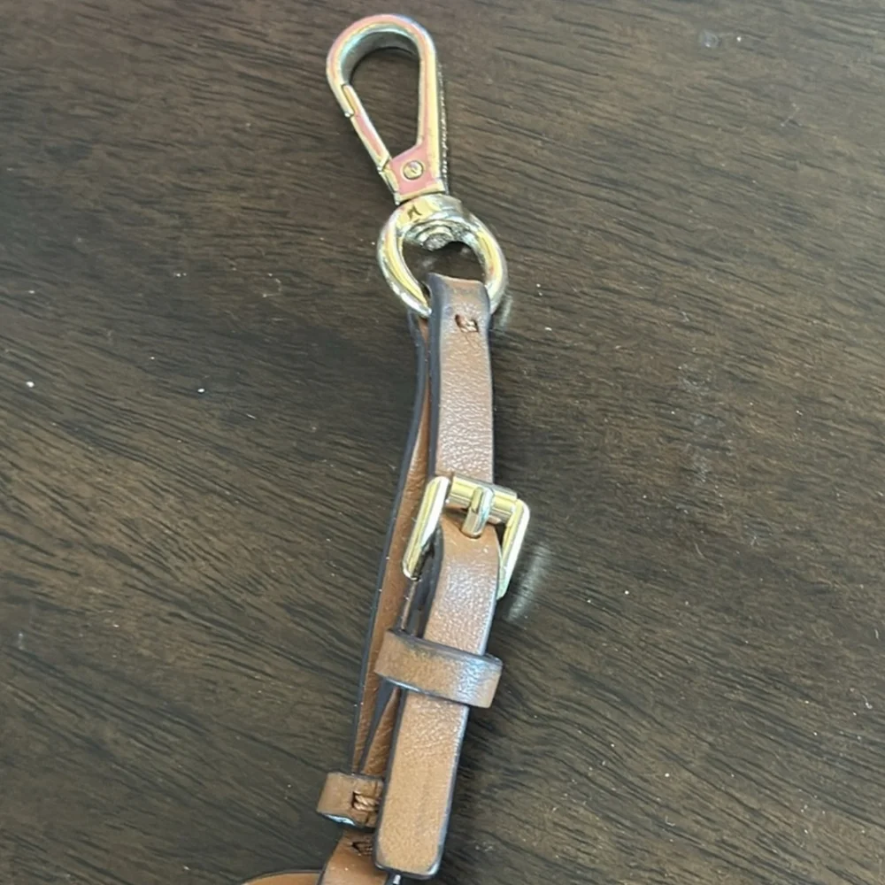 Michael Kors Brown Leather Keychain